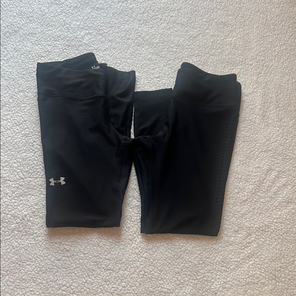 2 pcs 1 Under Armour performance Black 1-90 Degree by reflex Leggings Sz-M